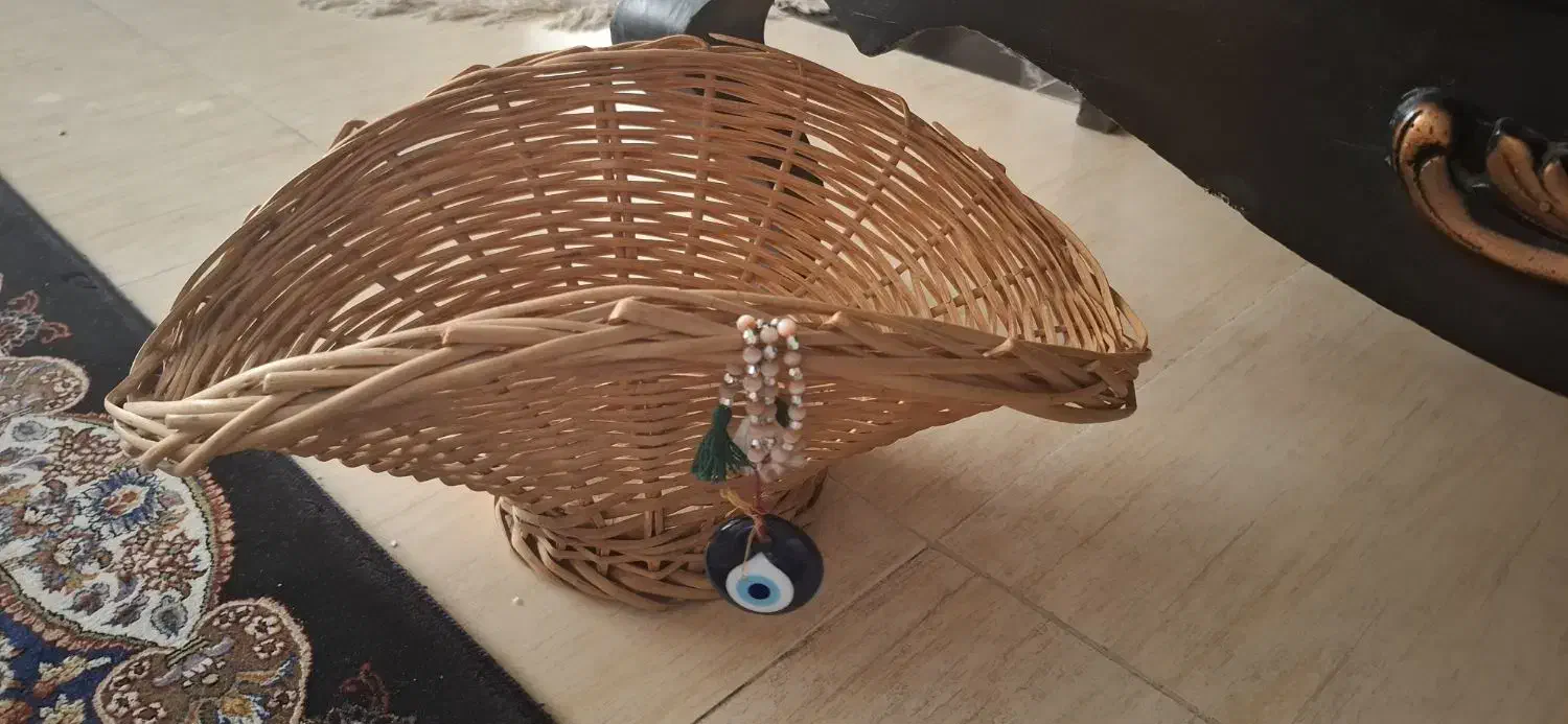 سبد حصیری|صنایع دستی و سایر لوازم تزئینی|ساوه, |دیوار