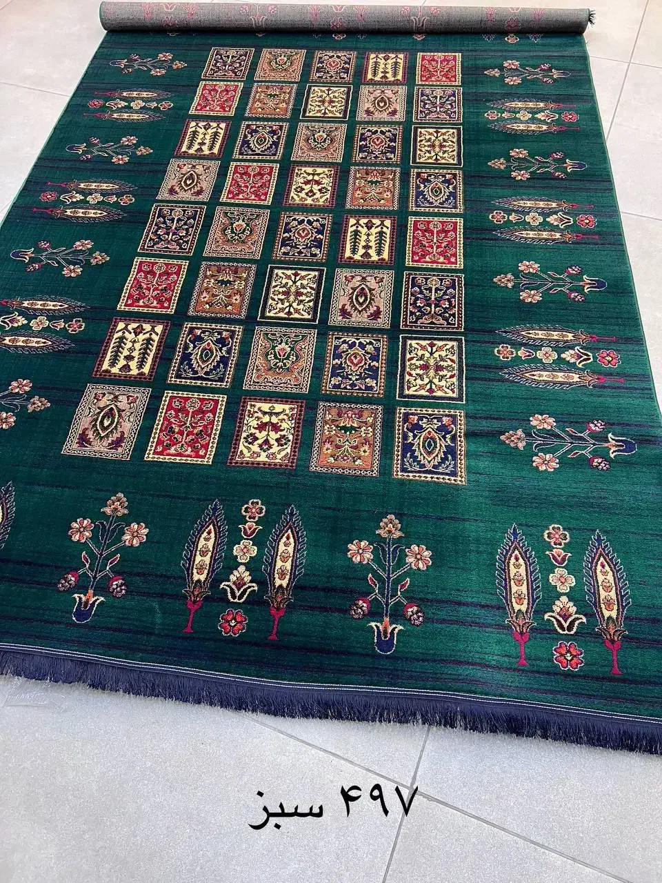 طرح قسطی کلکسیون هرمس رنگ بندی سبز و قرمز جذاب|فرش|گلبهار, شهر جدید گلبهار|دیوار