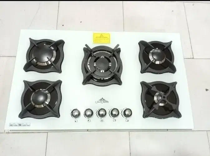 گاز۵شعله شیشه|اجاق گاز و لوازم برقی پختوپز|رشت, نظری|دیوار