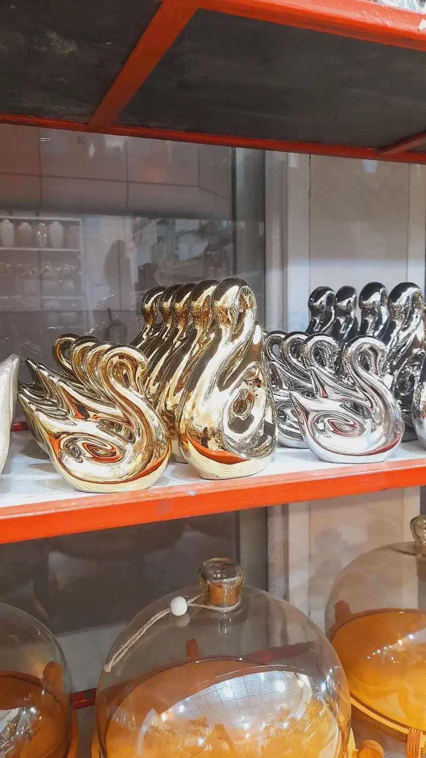 مجسمه های قو جفتی اک|مجسمه، تندیس، ماکت|قم, شهرک فاطمیه|دیوار