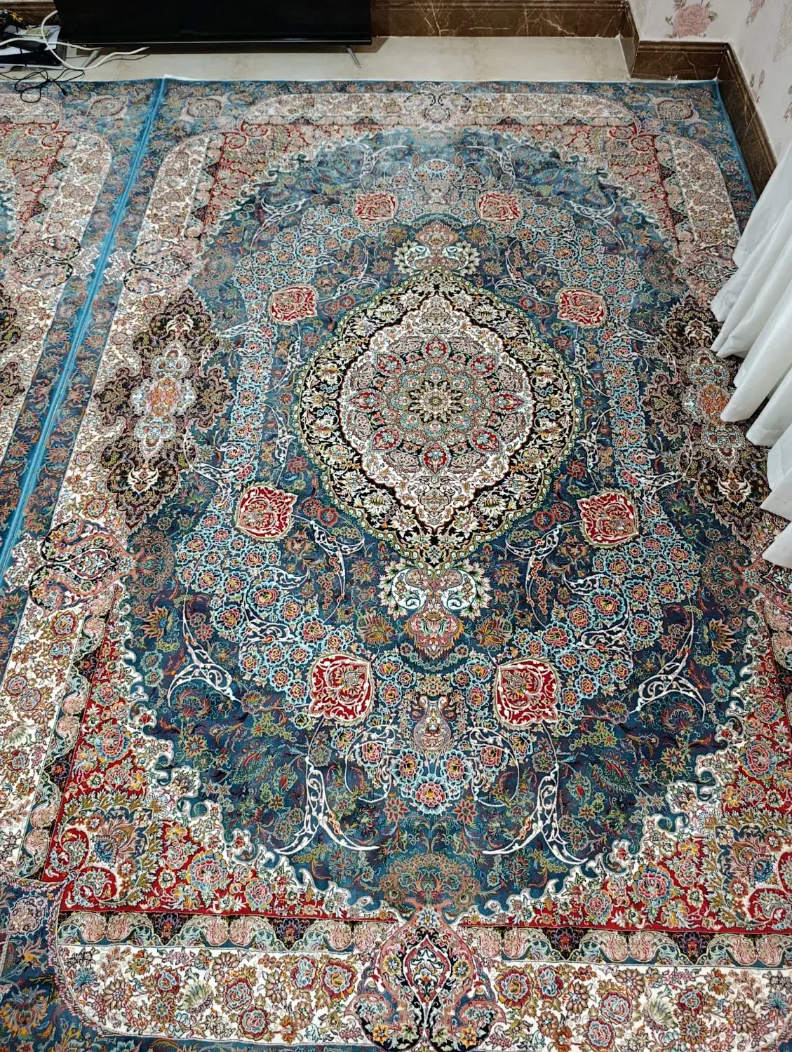 دوتخته فرش ۶متری زاگرس  ۱۰۰۰شانه تراکم ۱۰۰۰|فرش|کرمانشاه, |دیوار