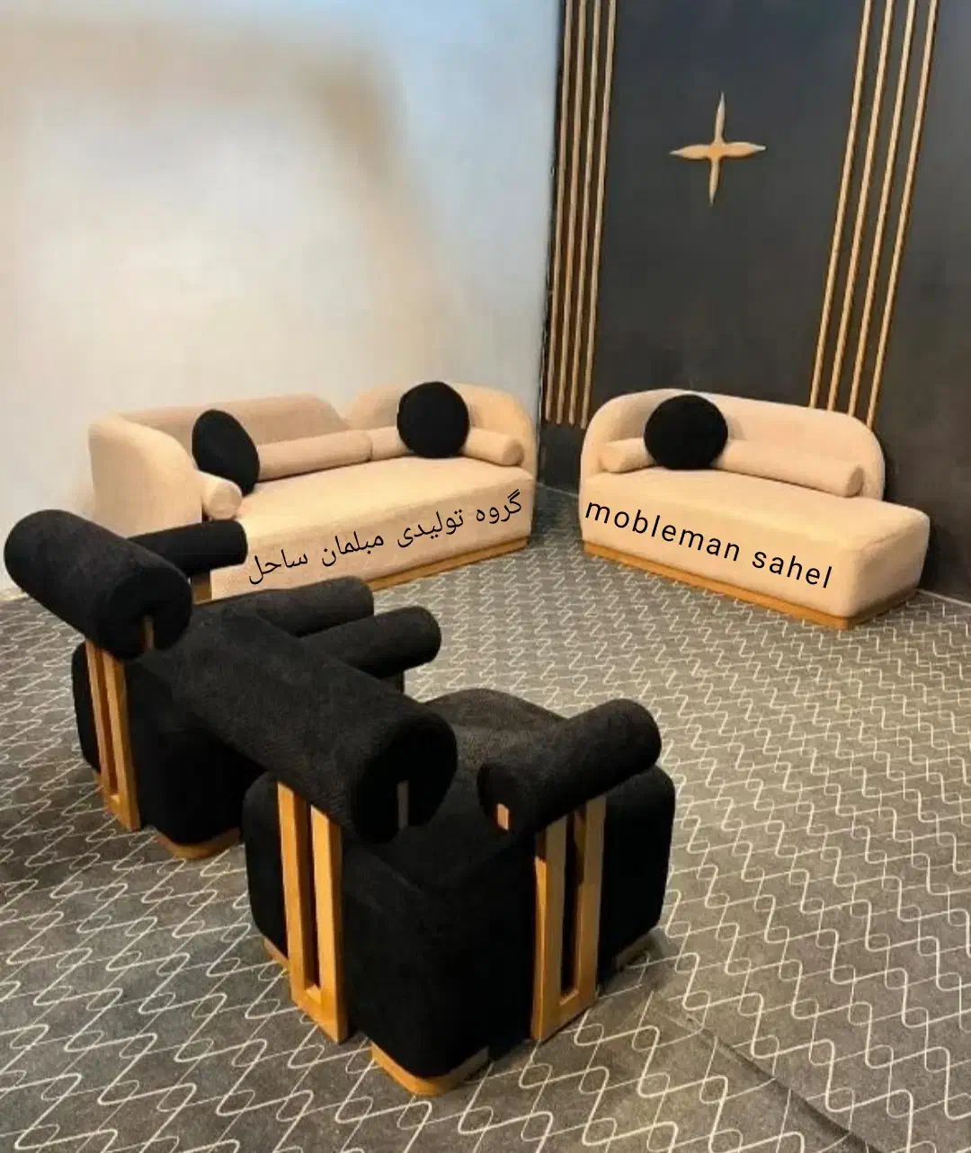 مبل پینترسی شرکتی مدل پرومکس 7نفره اقساط ویژه|مبلمان خانگی و میز عسلی|آبیک, |دیوار