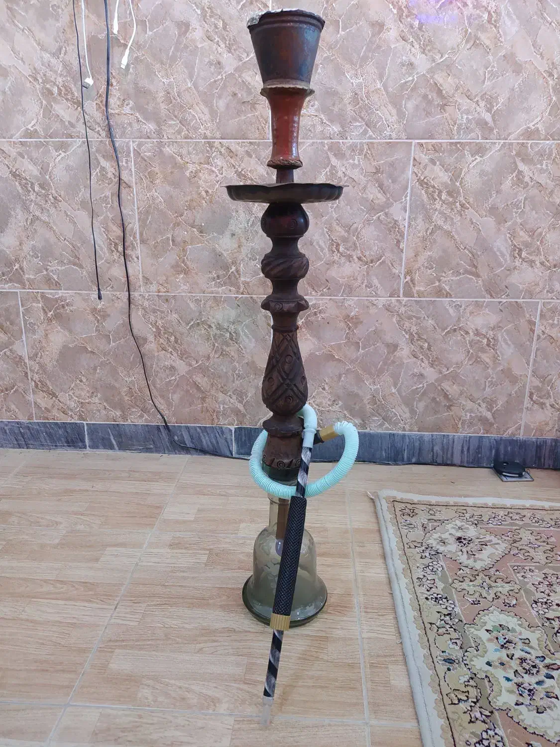 یک عدد قلیان بدنه گردکان اصل تعم دوسیب|کلکسیون و سرگرمی|پارسآباد, |دیوار