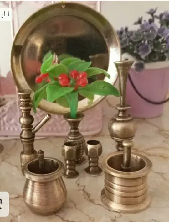 دکوریجات برنجی مینیاتوری آنتیک و کلکسیونی|کلکسیون اشیاء عتیقه|تهران, بهار|دیوار