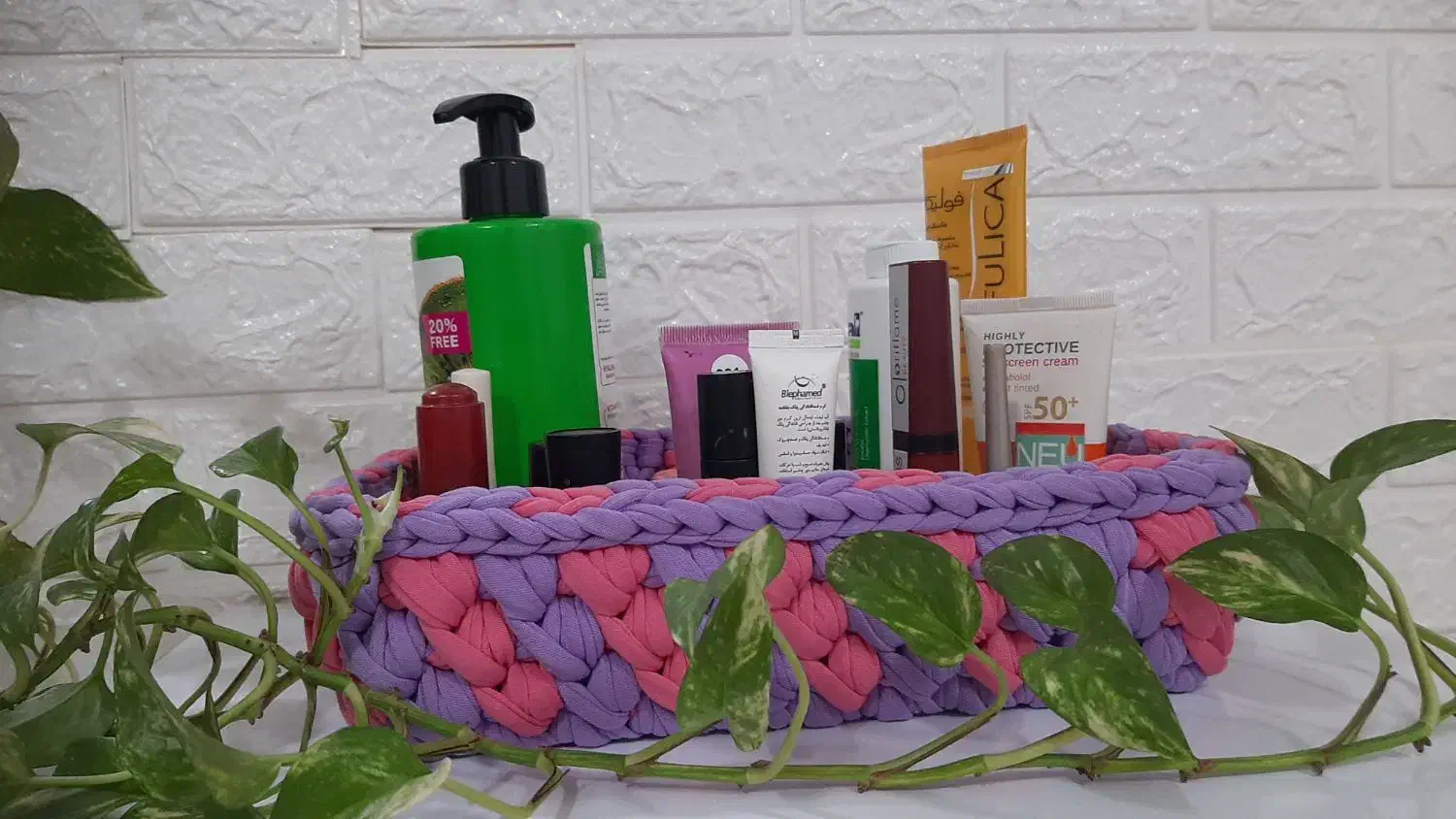 بافت انواع سبدایه تریکو|صنایع دستی و سایر لوازم تزئینی|مینودشت, |دیوار