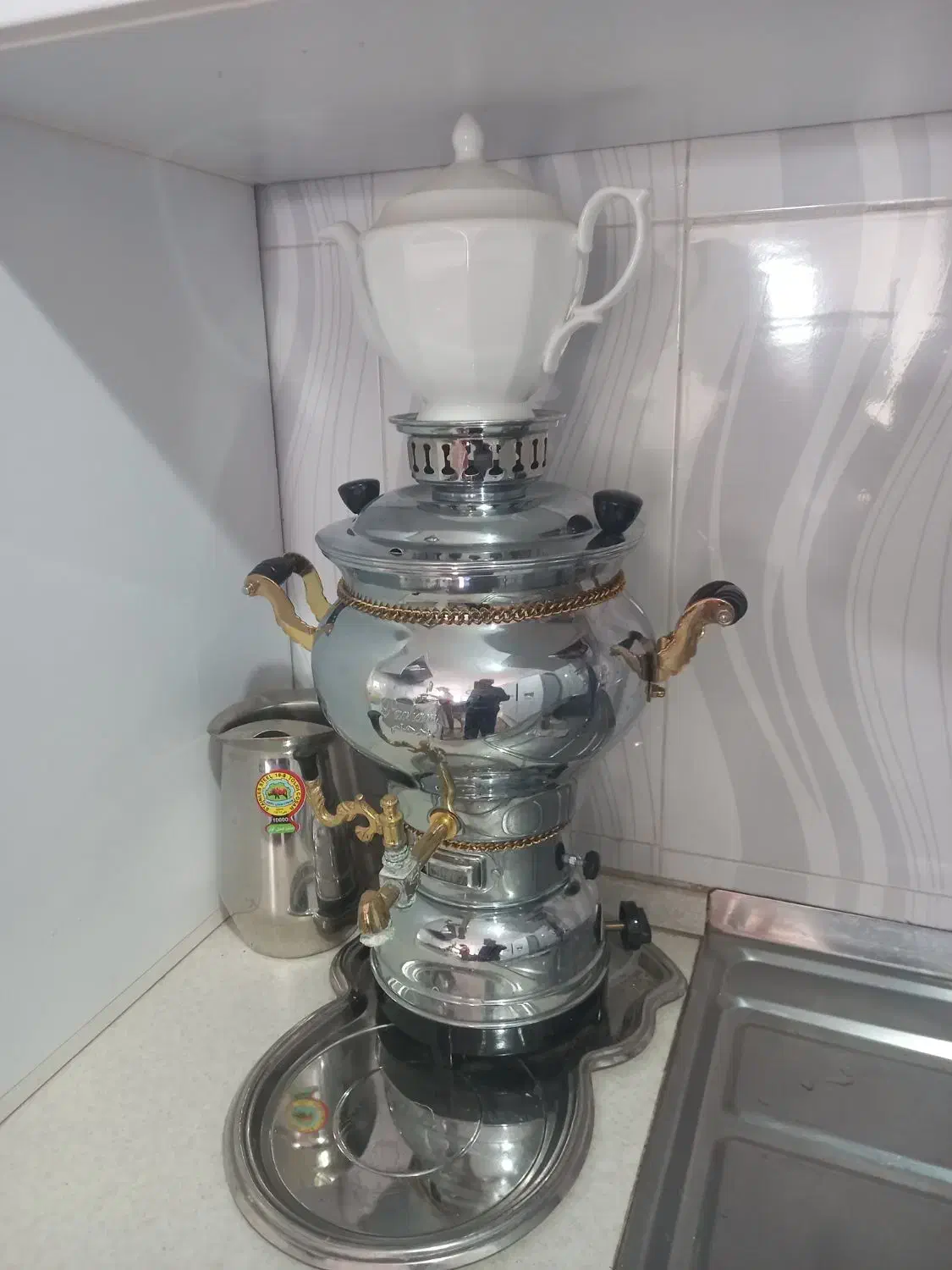 سماور گازی کاملا سالم|سماور، چایساز، قهوهساز|محمدیه-قزوین, |دیوار