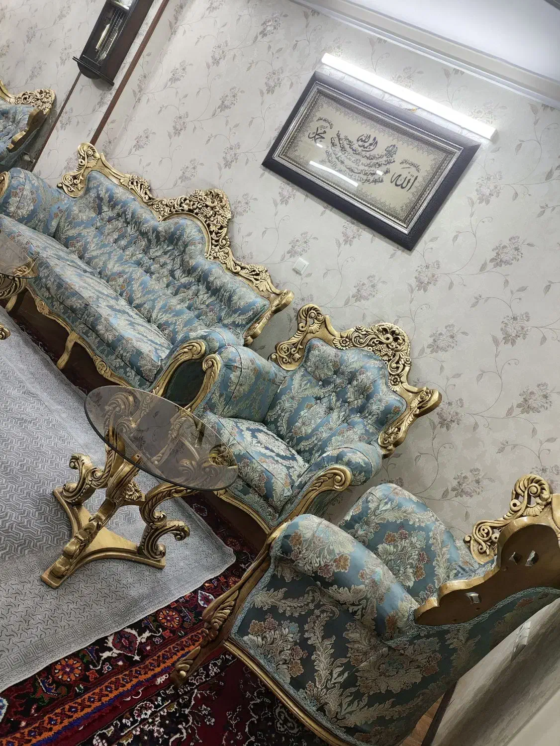 مبل استیل ۷نفره سلطنتی|مبلمان خانگی و میز عسلی|تهران, شهرک ولیعصر شمالی|دیوار