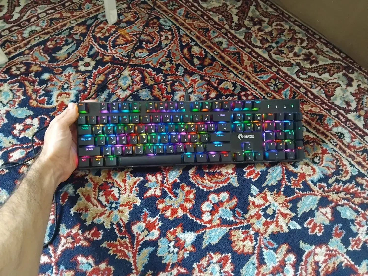کیبرد مکانیکال GREEN GK802 RGB سوئیچ آبی|قطعات و لوازم جانبی رایانه|رشت, شهرک آیت الله منتظری|دیوار