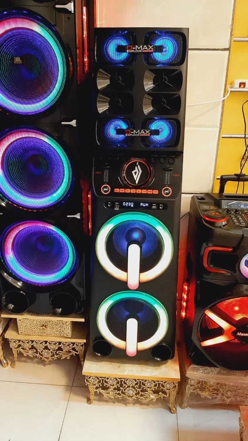 باند اسپیکر شارژی برقی دیمکس djدار غول آخر سوگلی|سیستم صوتی خانگی|زنجان, |دیوار