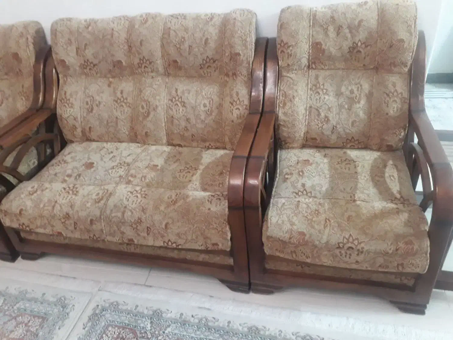 مبل آمریکایی تمیزو سالم ۷ نفره|مبلمان خانگی و میز عسلی|خرمدره, |دیوار