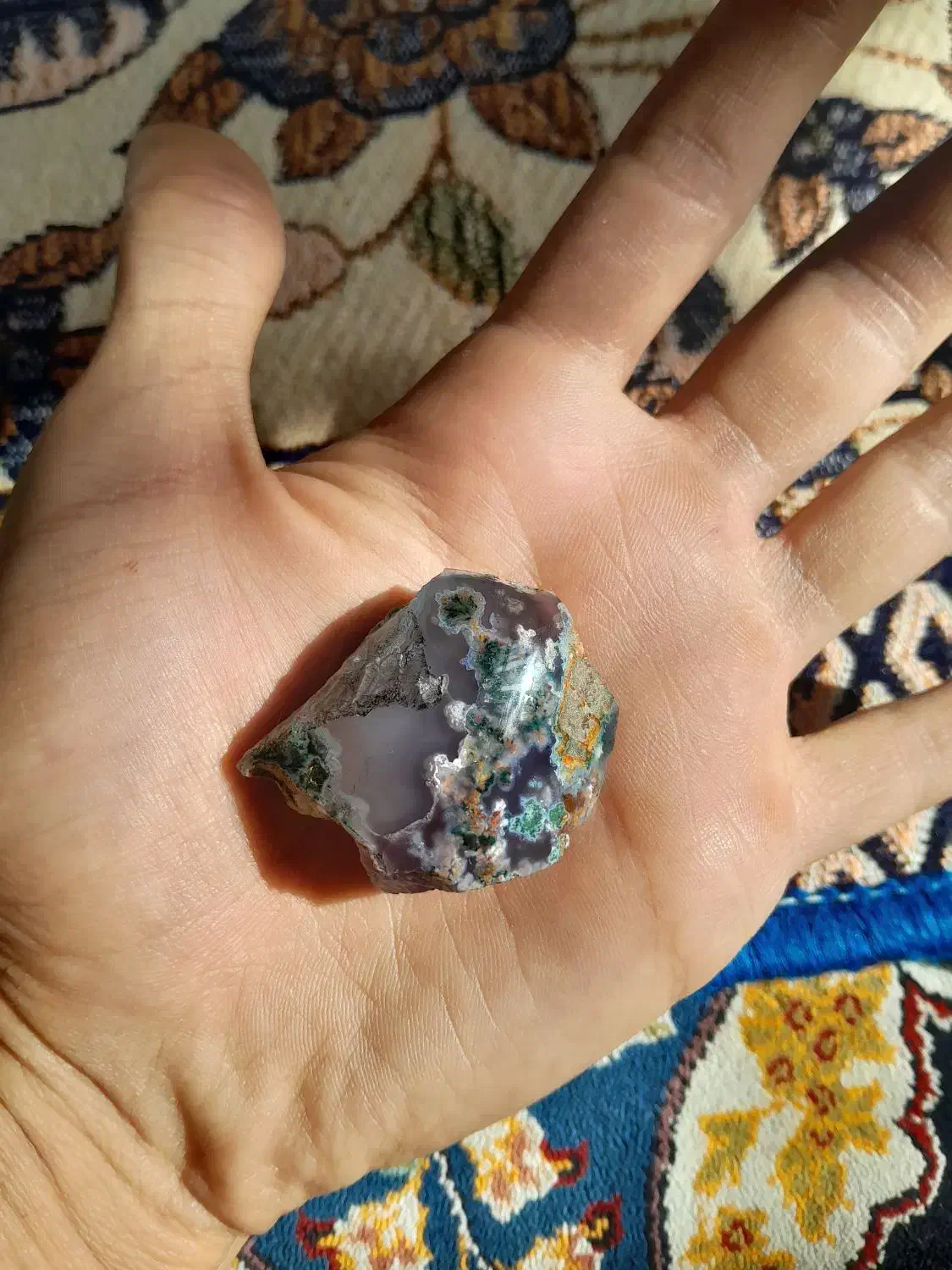 سنگ عقیق شجر ۷رنگ|جواهرات|اراک, |دیوار