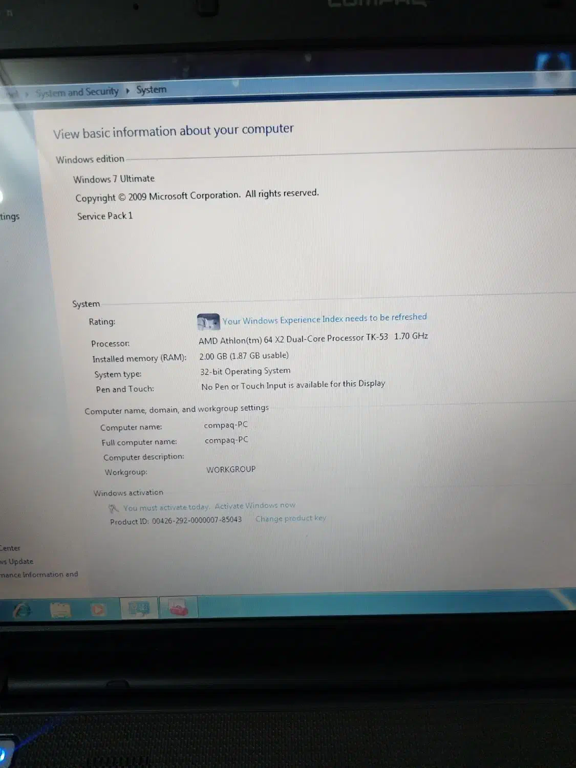 لپتاپ compaq|رایانه همراه|تهران, قاسمآباد|دیوار