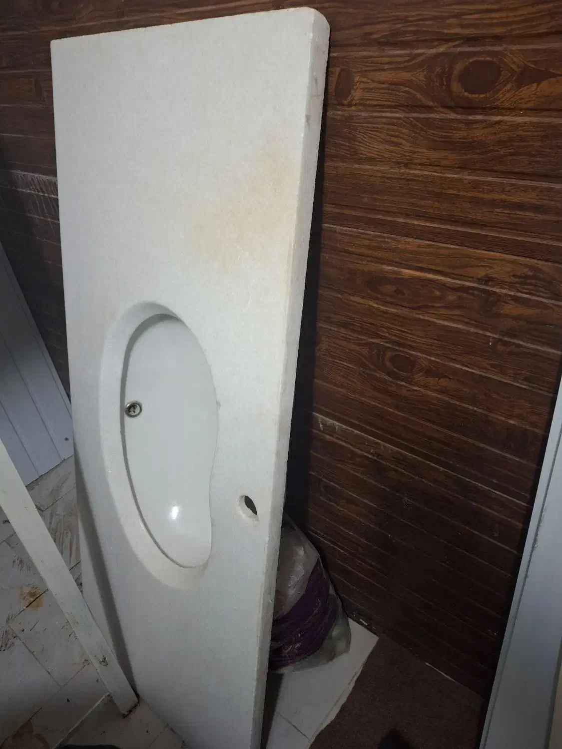 روشویی سنگی مرمر سفید صدفی|لوازم سرویس بهداشتی|چهارباغ, |دیوار