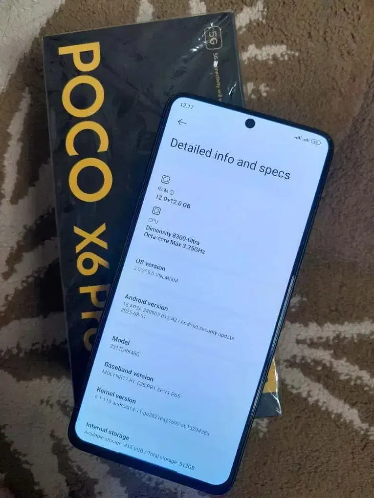POCO X6 PRO 512 12G RAM پوکو ایکس 6 پرو|موبایل|کازرون, |دیوار
