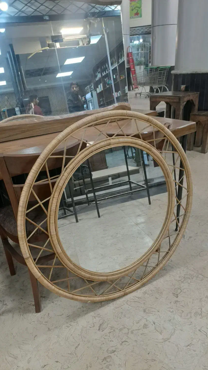 آیینه قدی حصیری مروار|آینه|فردیس, قریشی|دیوار