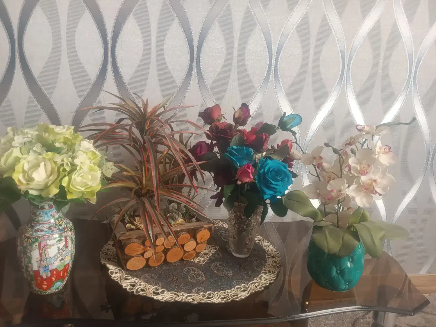 گل گلدان مصنوعی|گل مصنوعی|اراک, |دیوار