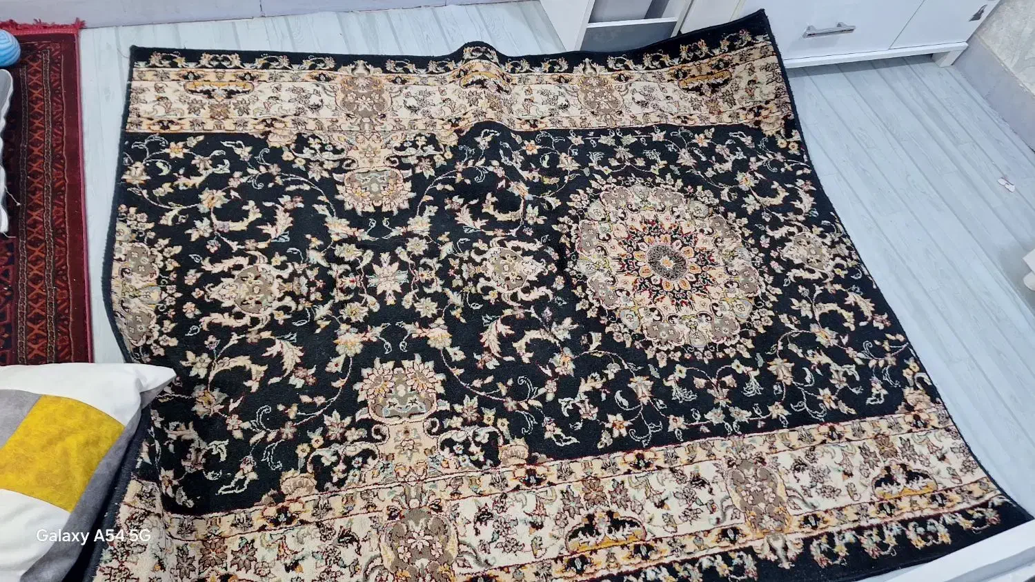 قالی ۱۶۰ در ۱۴۰ رنگ مشکی|فرش|اهواز, اسلام آباد غربی|دیوار