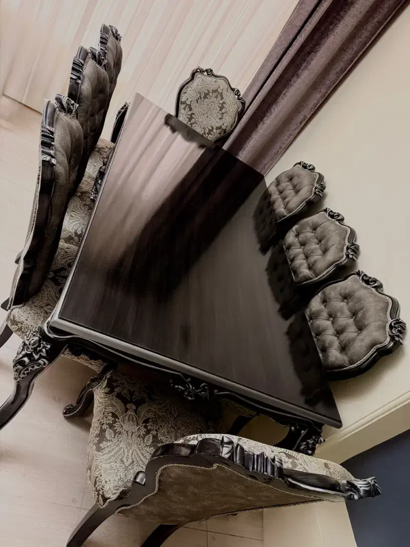 ناهارخوری چوبی مشکی|میز و صندلی غذاخوری|تبریز, |دیوار