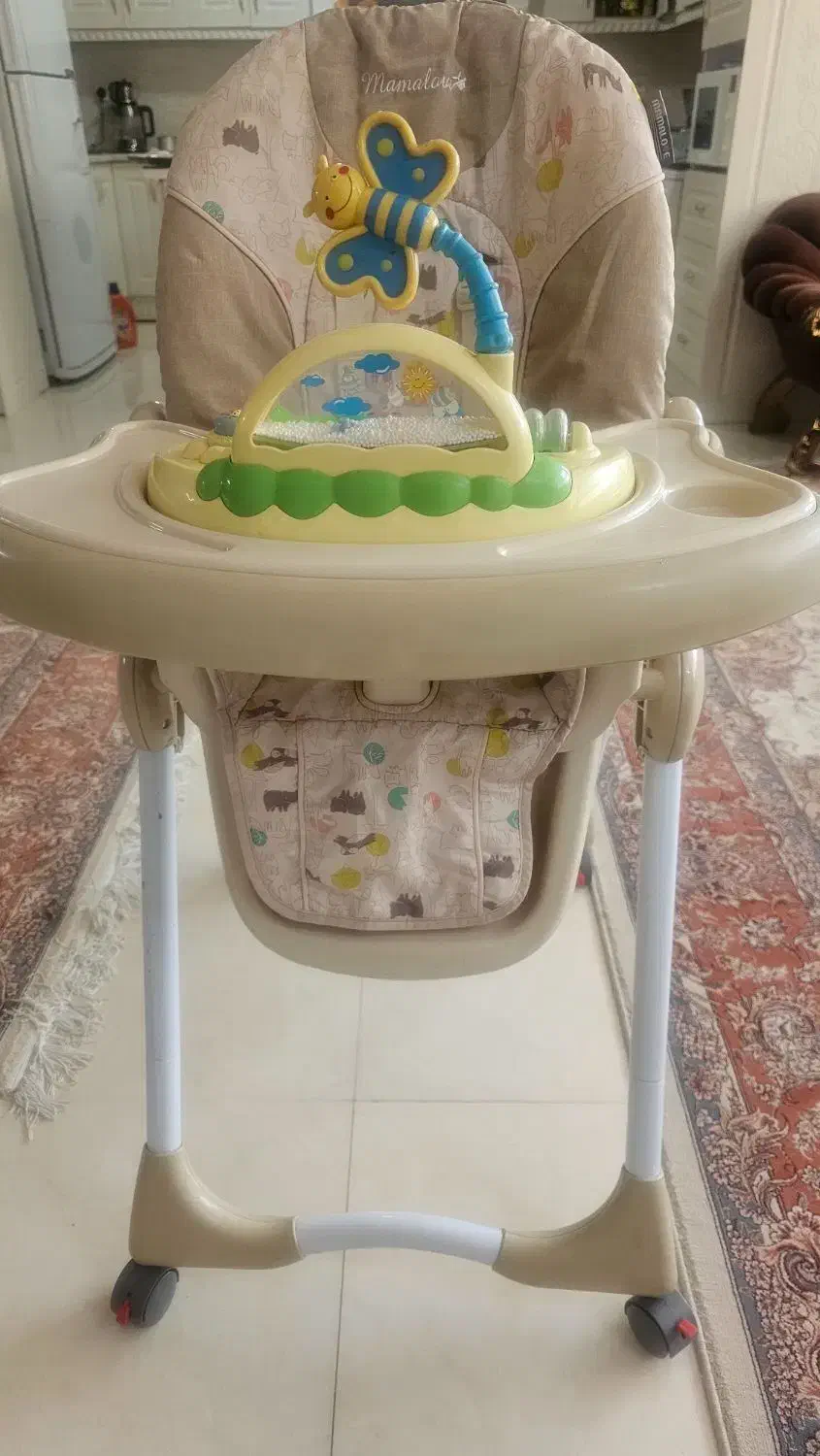 صندلی غذای موزیکال کودک برند مامالاو آمریکایی|تخت و صندلی بچه|اصفهان, ملک‌شهر|دیوار