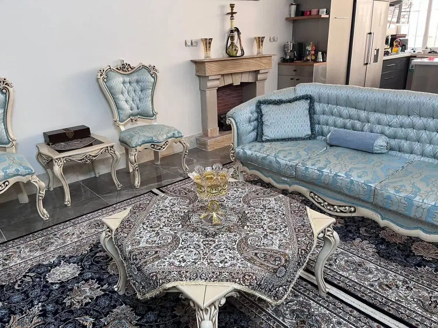 مبلمان استیل ۱۰ نفره سفارشی همراه کنسول|مبلمان خانگی و میز عسلی|قم, عمار یاسر|دیوار