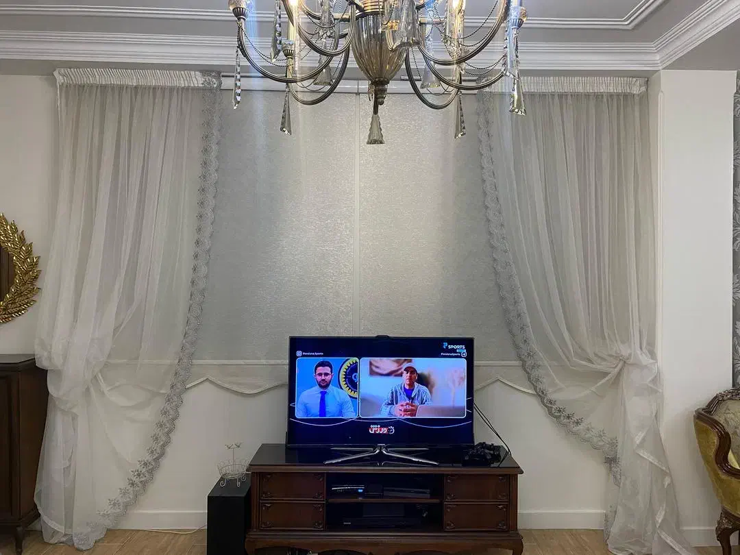 پرده حریر لب حاشیه دوطرف ترک درحد نو|پرده، رانر، رومیزی|تهران, بهاران|دیوار