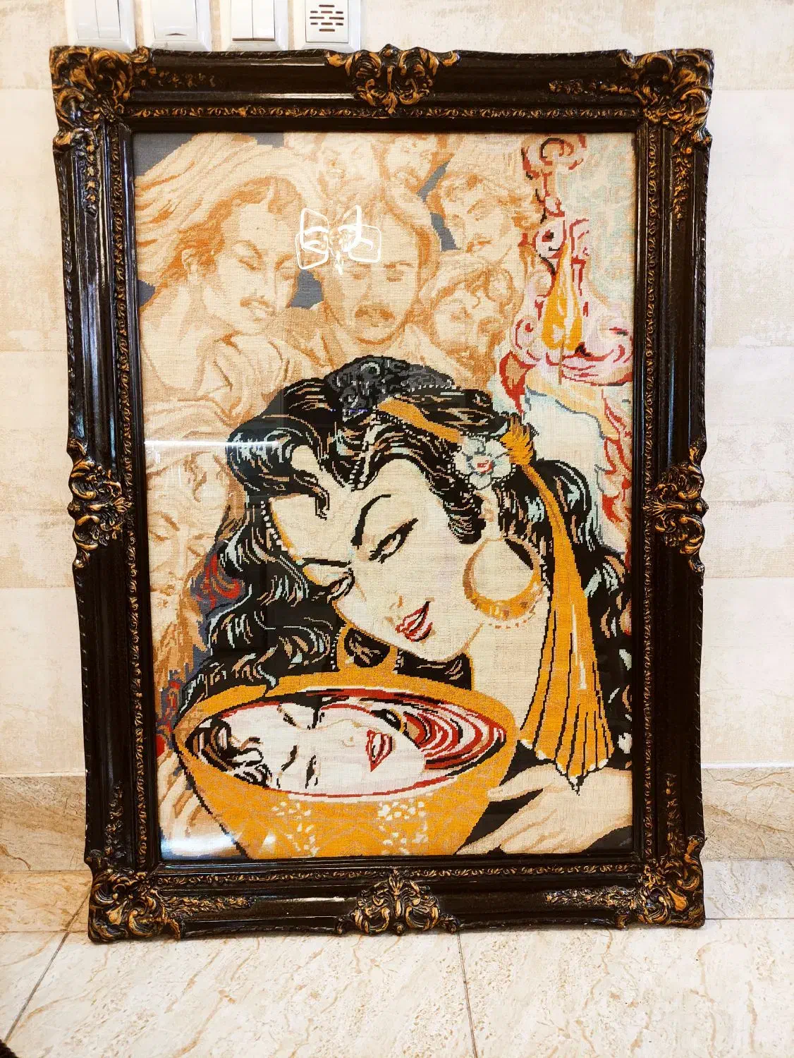 تابلو کوبلن واقعا زیبا جذاب با بهترین نوع قاب مشکی|تابلو، نقاشی، عکس|قم, انصار‌الحسین|دیوار