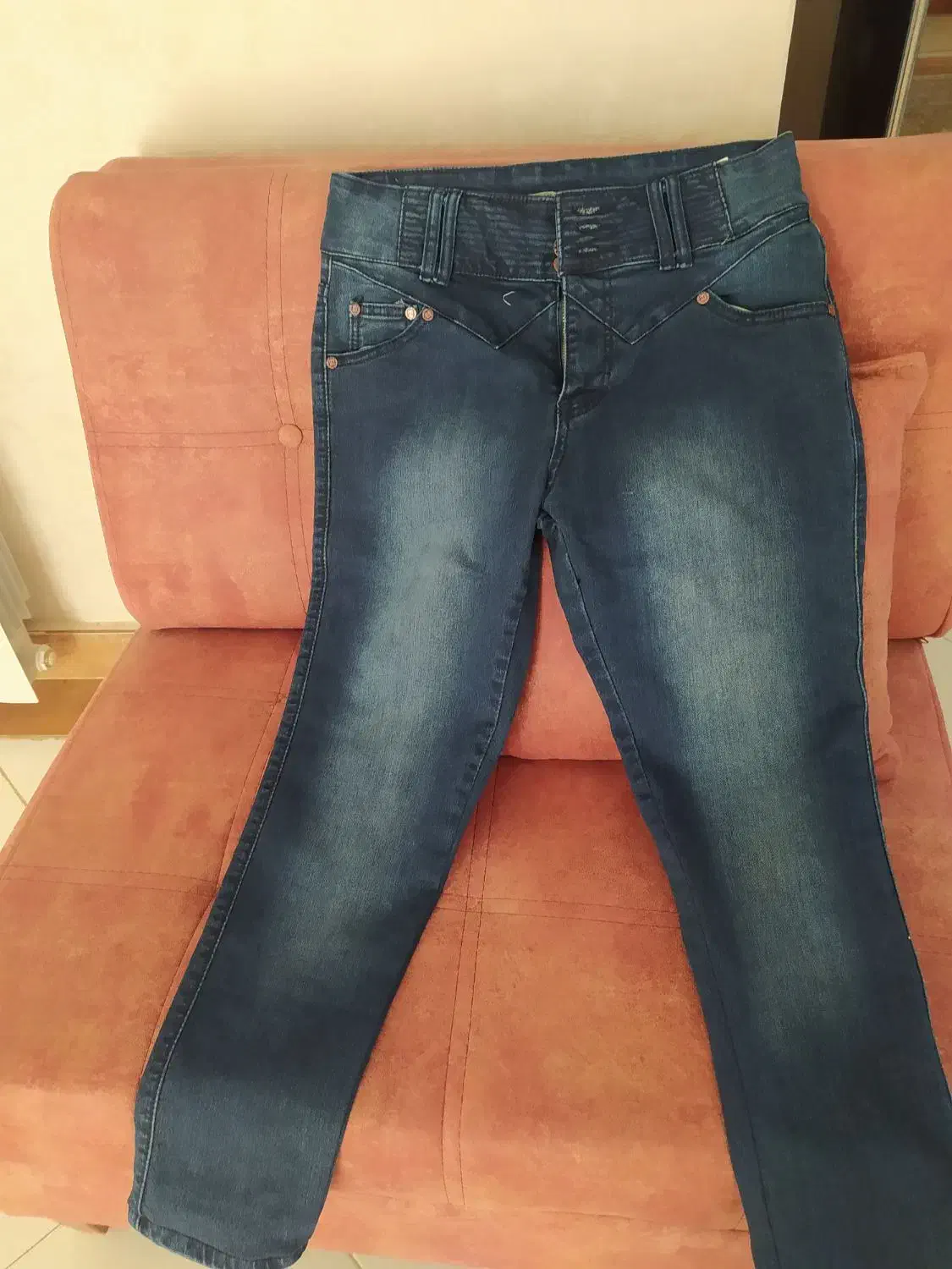 شلوار لی نو رنگ سرمه ای پر رنگ نو با مارک نو|لباس|رامسر, |دیوار