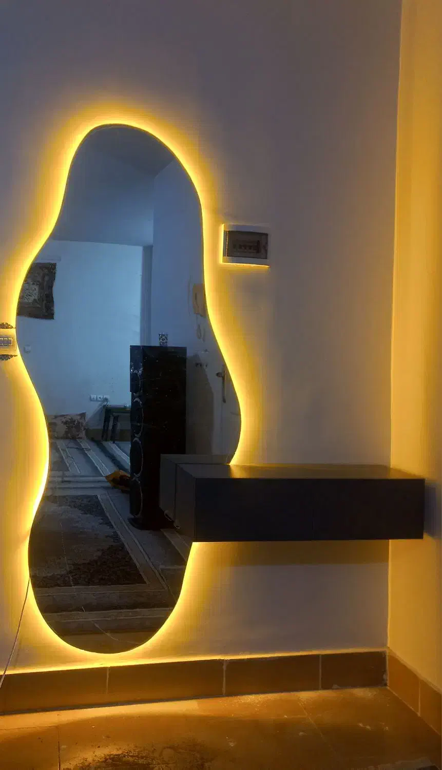 تولید و نصب انواع آینه های دفرمه و باکس های mdf|آینه|سمنان, |دیوار