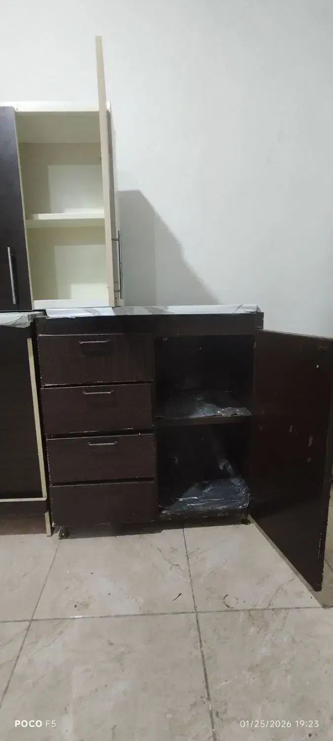 کابینت MDF بدنه فلز ارزان|آبچکان و نظمدهنده ظروف|رشت, منظریه|دیوار