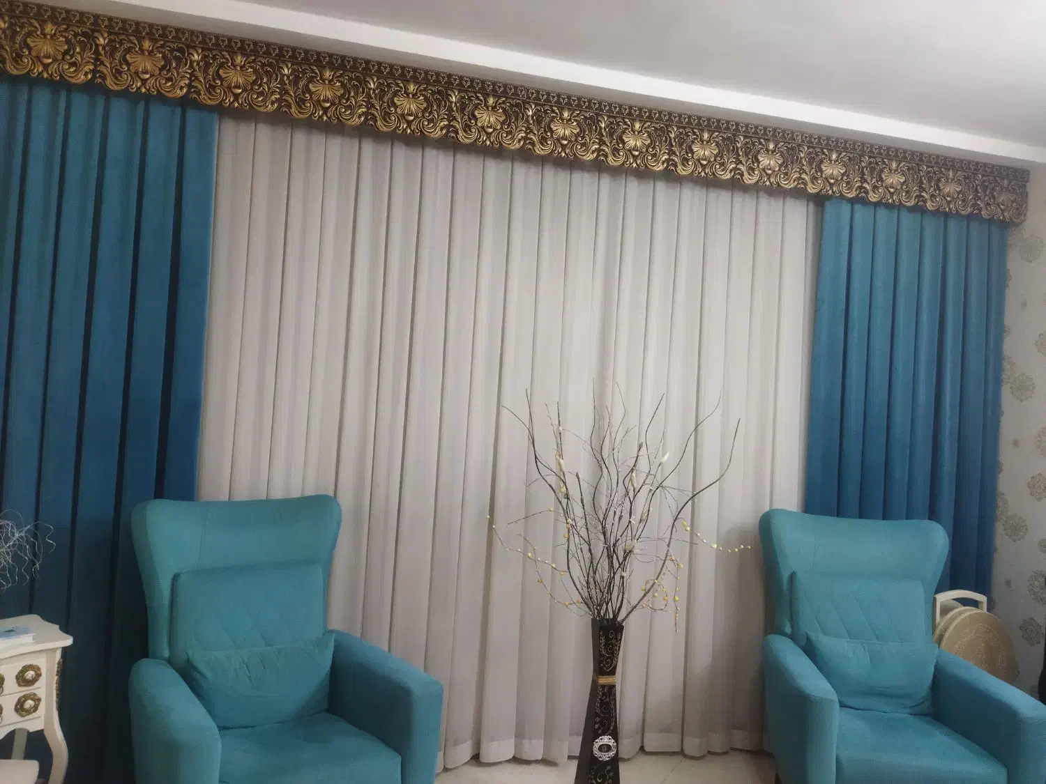 فروش پرده کاملا نو|پرده، رانر، رومیزی|سمنان, |دیوار