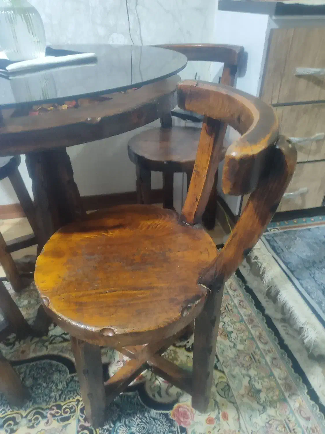 میز ناهارخوری چهارنفره|میز و صندلی غذاخوری|رباطکریم, شترخوار|دیوار