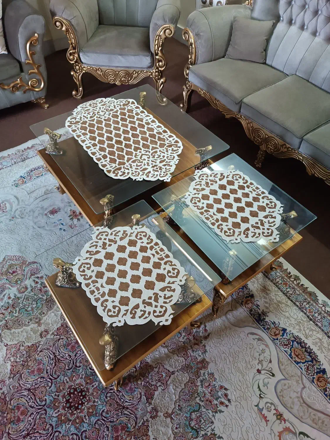 میز جلو مبلی و عسلی|مبلمان خانگی و میز عسلی|تاکستان, |دیوار