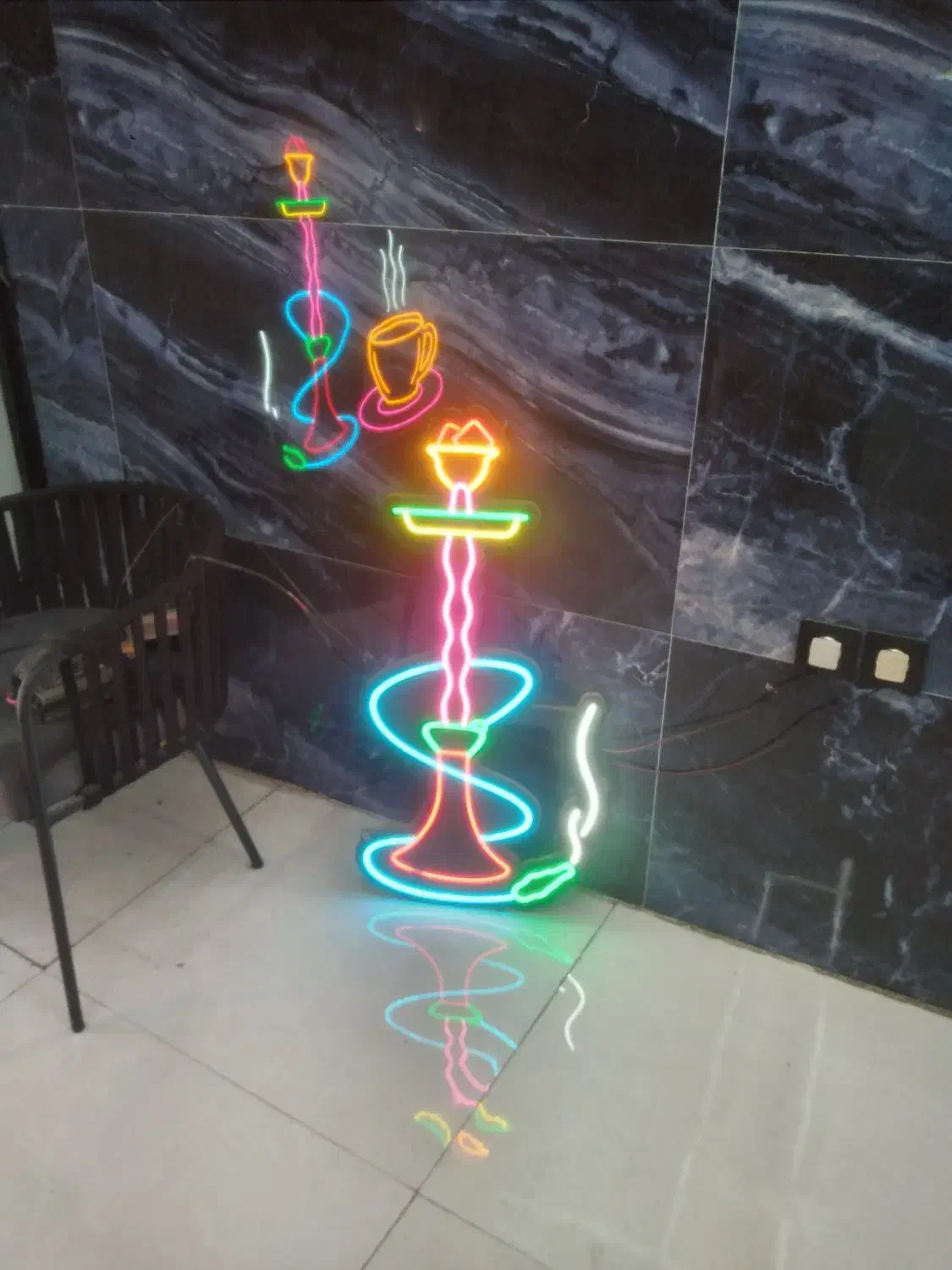 ریسه نئون|ریسه و چراغ تزئینی|نسیم‌شهر, |دیوار