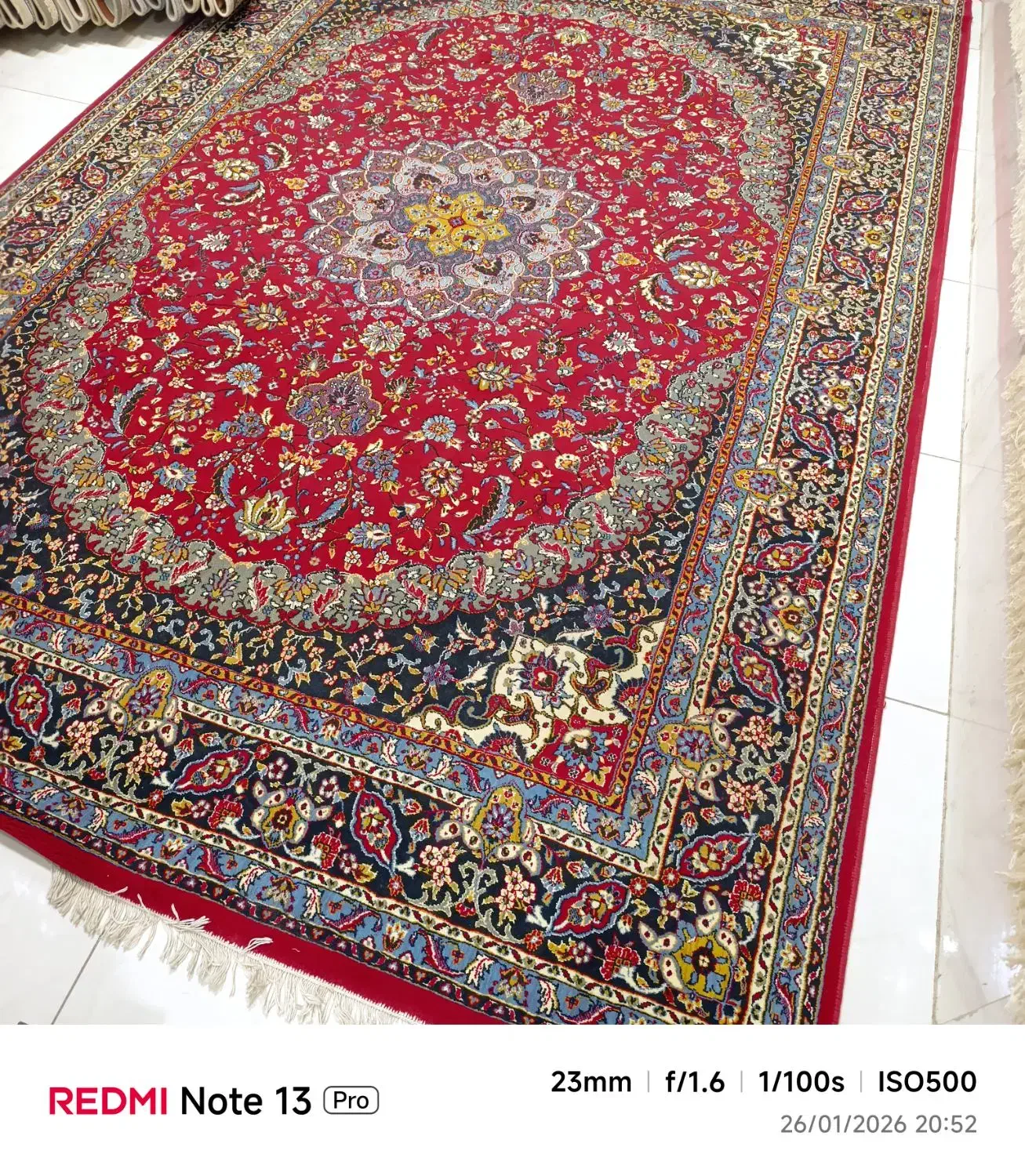 فرش 9متری قرمز تکی|فرش|اصفهان, رحیمآباد|دیوار