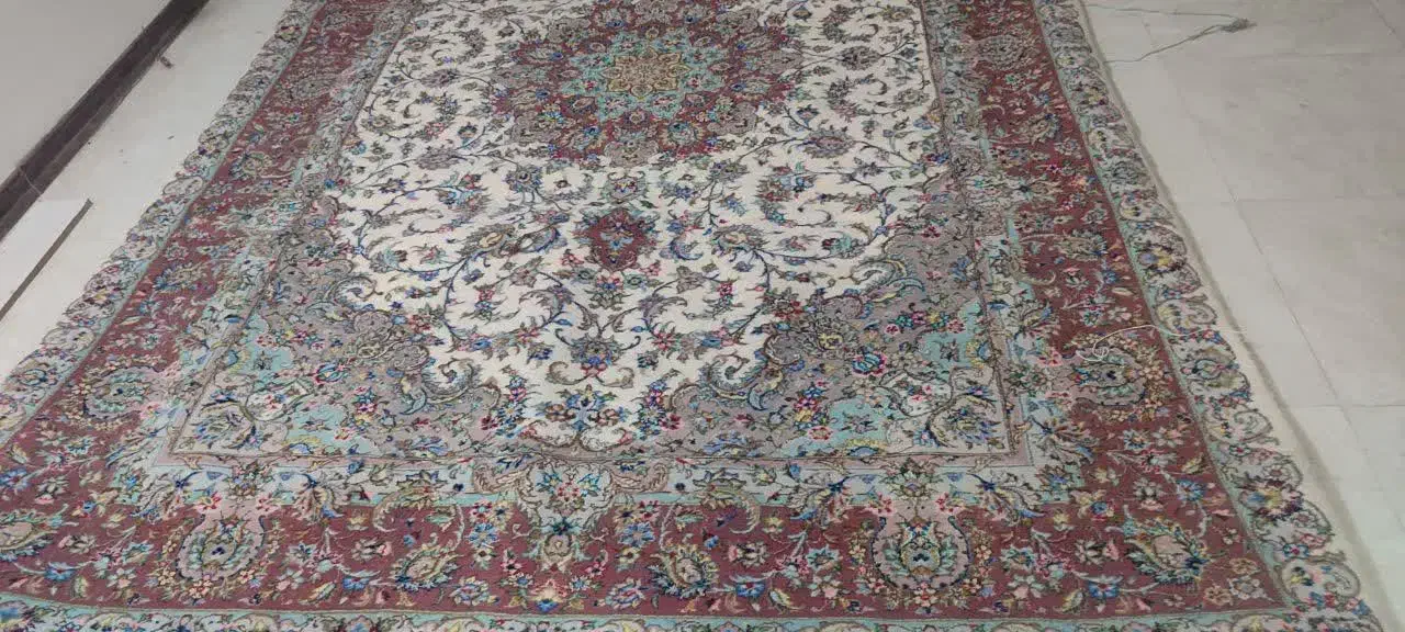 فرش ۹متری دست بافت پشم ۴رنگ ابریشم|فرش|کاشان, حسن آباد|دیوار