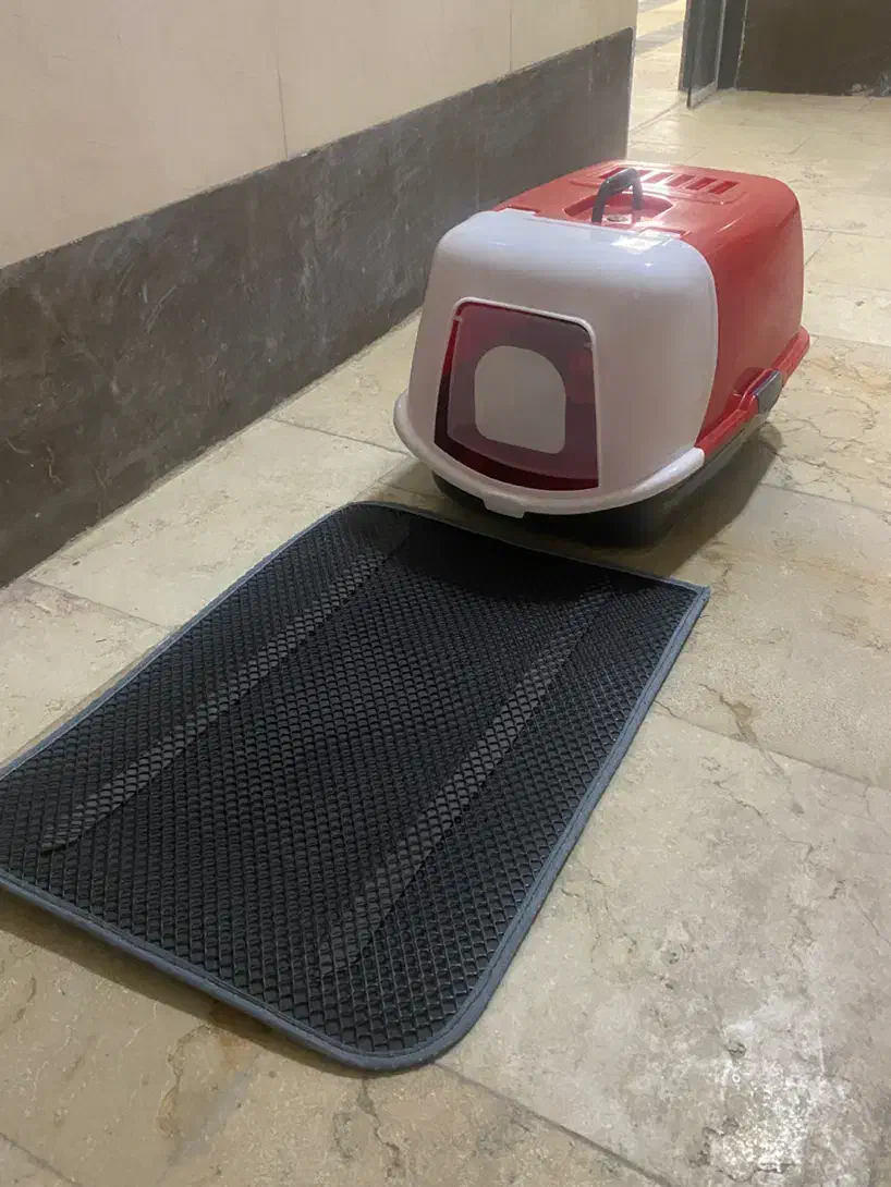 باکس خاک گربه و روفرشی جلوی باکس خاک|لوازم جانبی حیوانات|فردیس, منظریه|دیوار