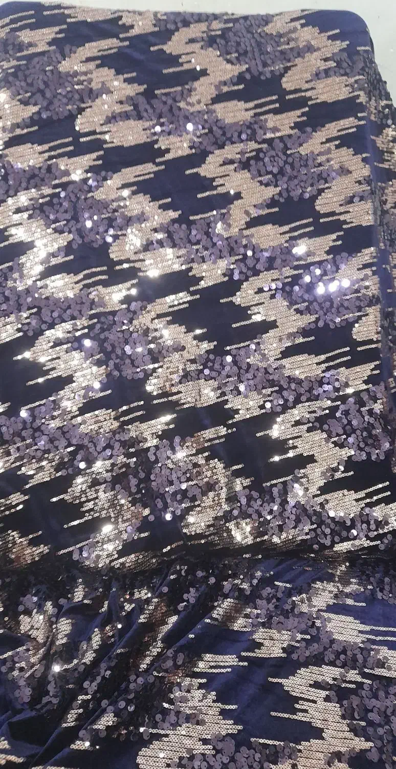 پارچه مخمل پولک دار دو متر ونیم نو نو|لباس|سلماس, |دیوار