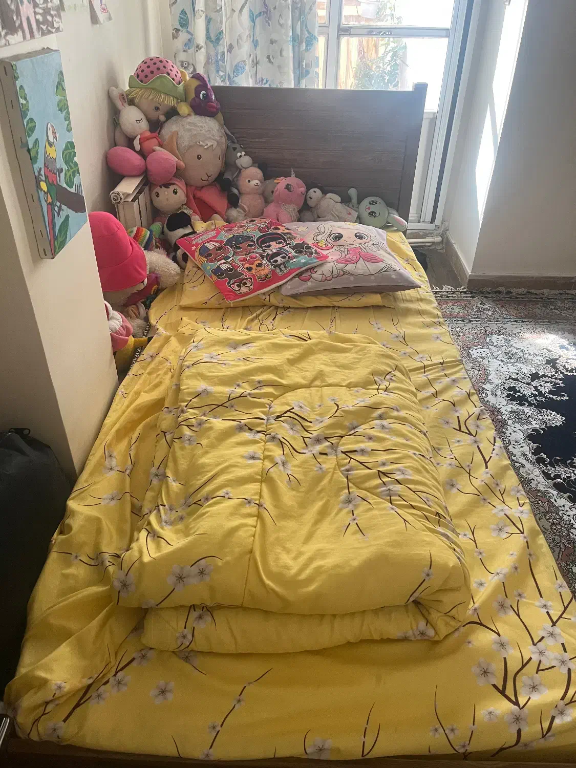 تخت خواب تک نفره  همراه با تشک|تخت و سرویس خواب|تهران, سازمان برنامه شمالی|دیوار