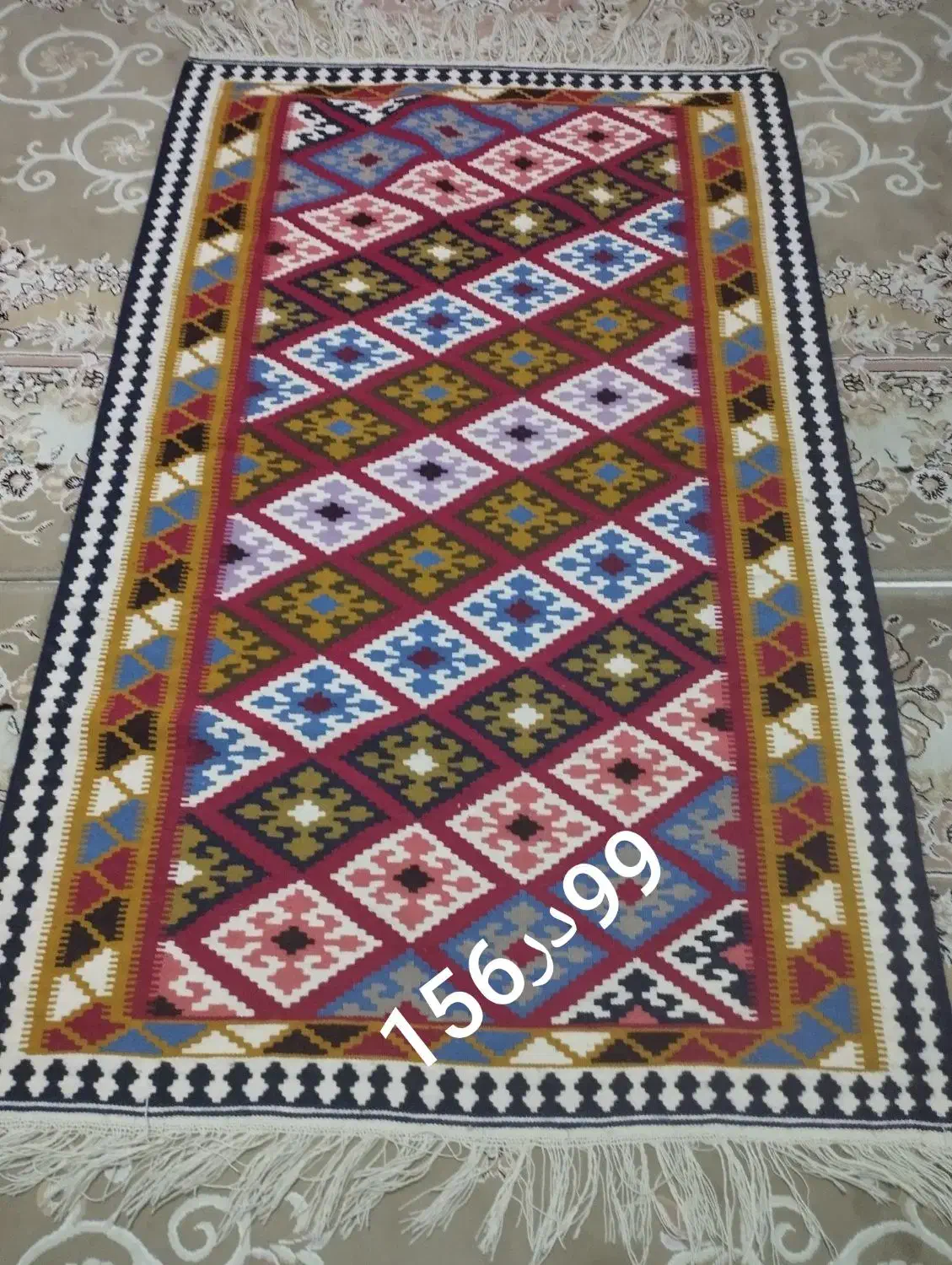 سه تخته گلیم دستباف قشقایی با ابعاد مختلف|گلیم، جاجیم، گبه|شیراز, شهرک والفجر|دیوار