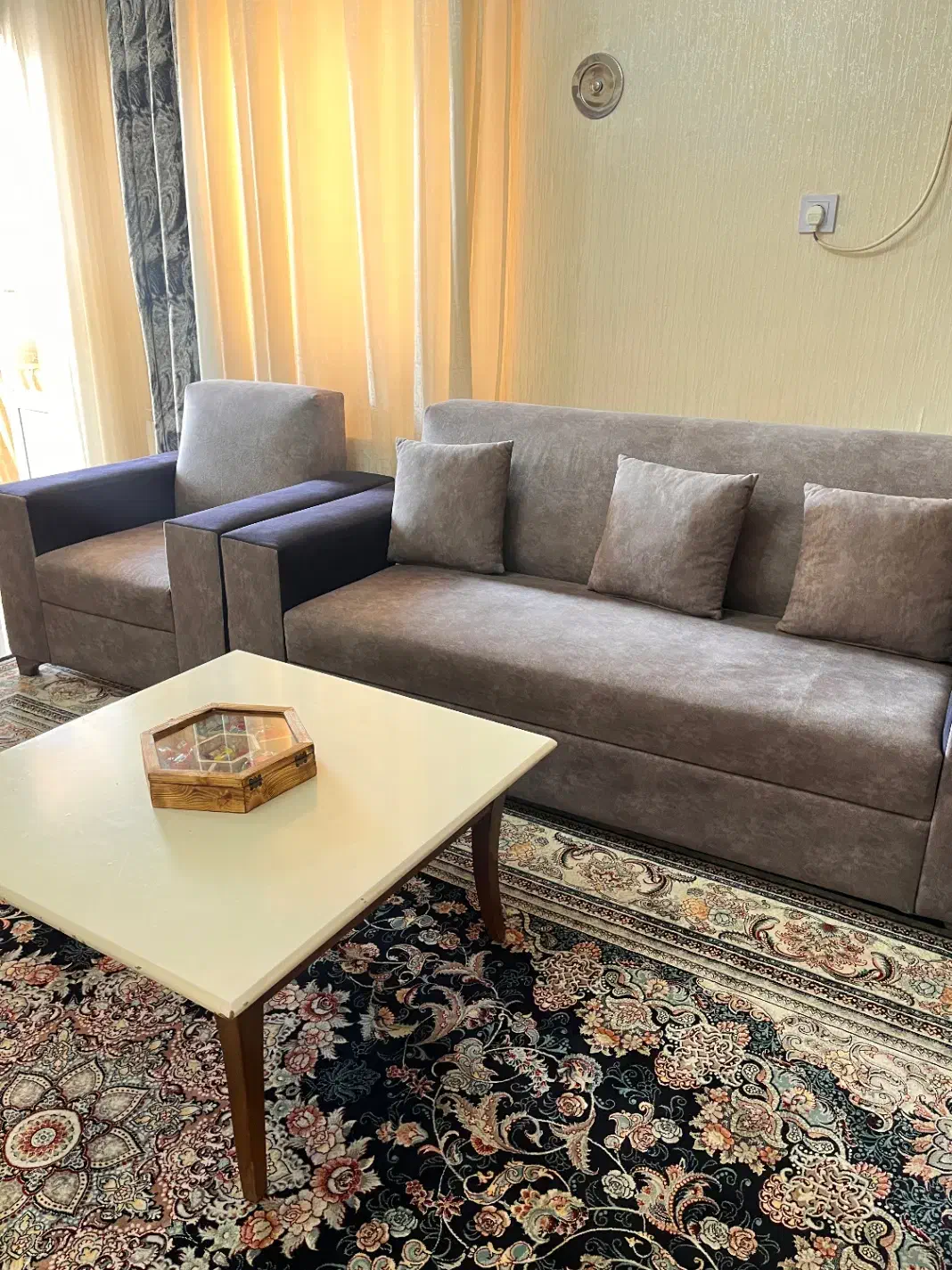 فروش مبل۷نفره|مبلمان خانگی و میز عسلی|رشت, کاکتوس|دیوار