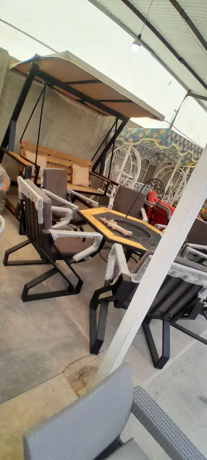 میز آتشدان و آتشدان گازی طرح هاراد ایوان کد aiq828|مبلمان خانگی و میز عسلی|چهارباغ, |دیوار