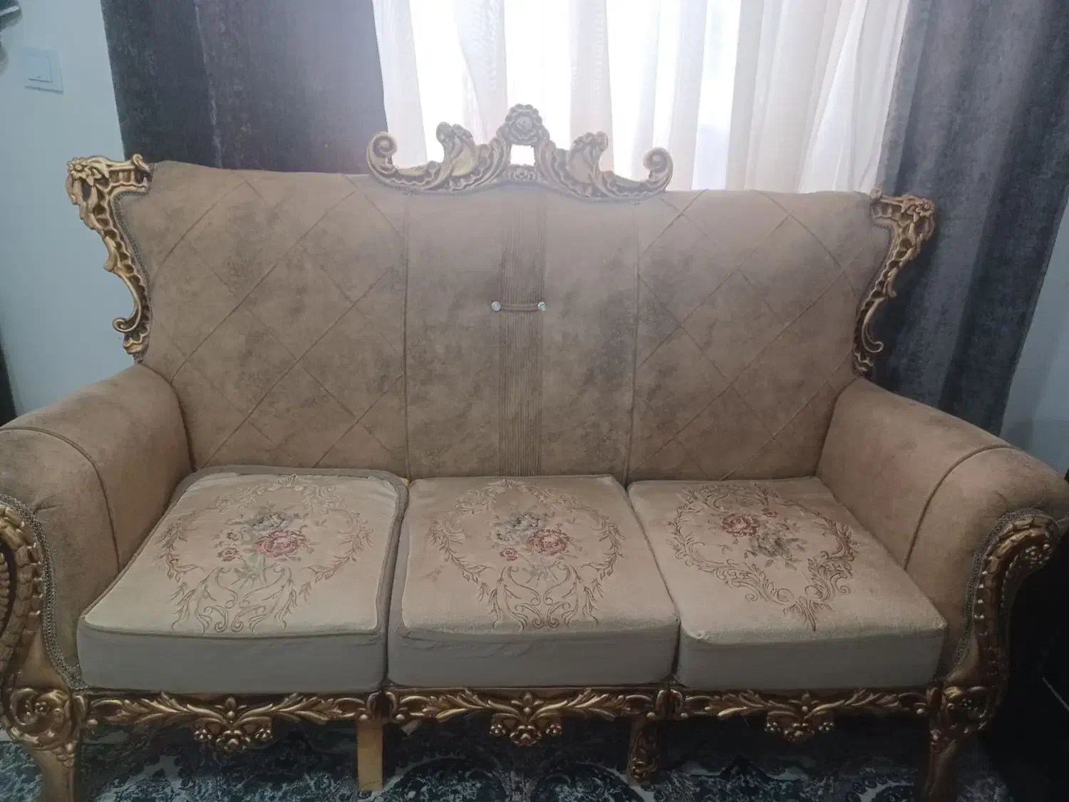 جفت فرش ۱۲ متری .میز ناهارخوری.مبلمان|فرش|تایباد, |دیوار