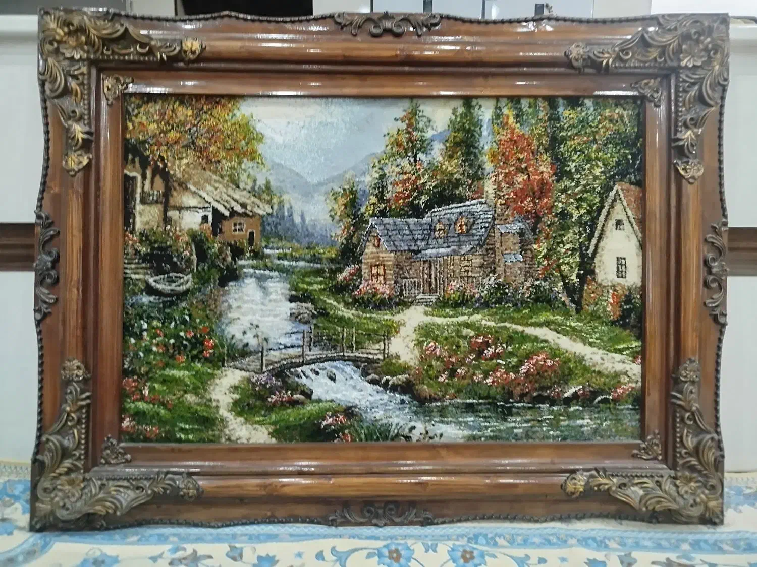 تابلو فرش دستباف طرح کلبه|تابلو فرش|مشگین شهر, |دیوار