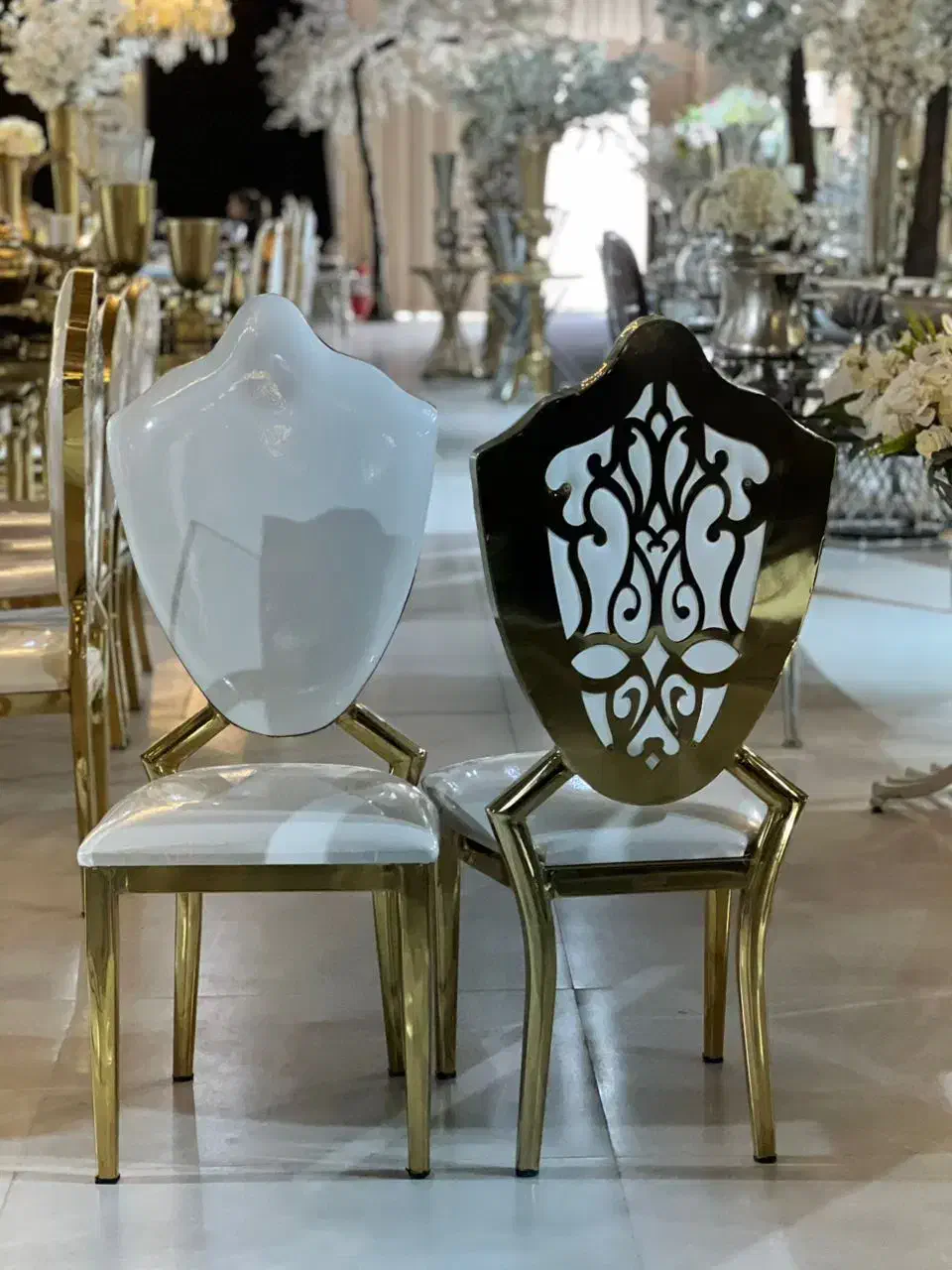 صندلی تاج دار طلایی و سیلور|عمده‌فروشی|ماهان, |دیوار