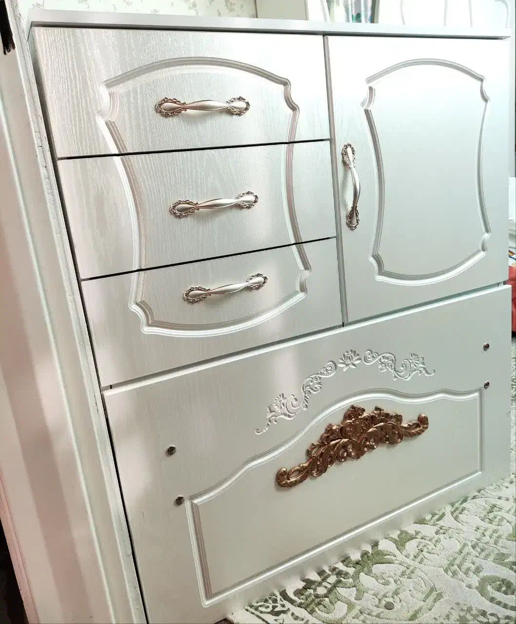 سرویس خواب کودک نوجوان سفید طلایی|تخت و سرویس خواب|چهاردانگه (تهران), |دیوار