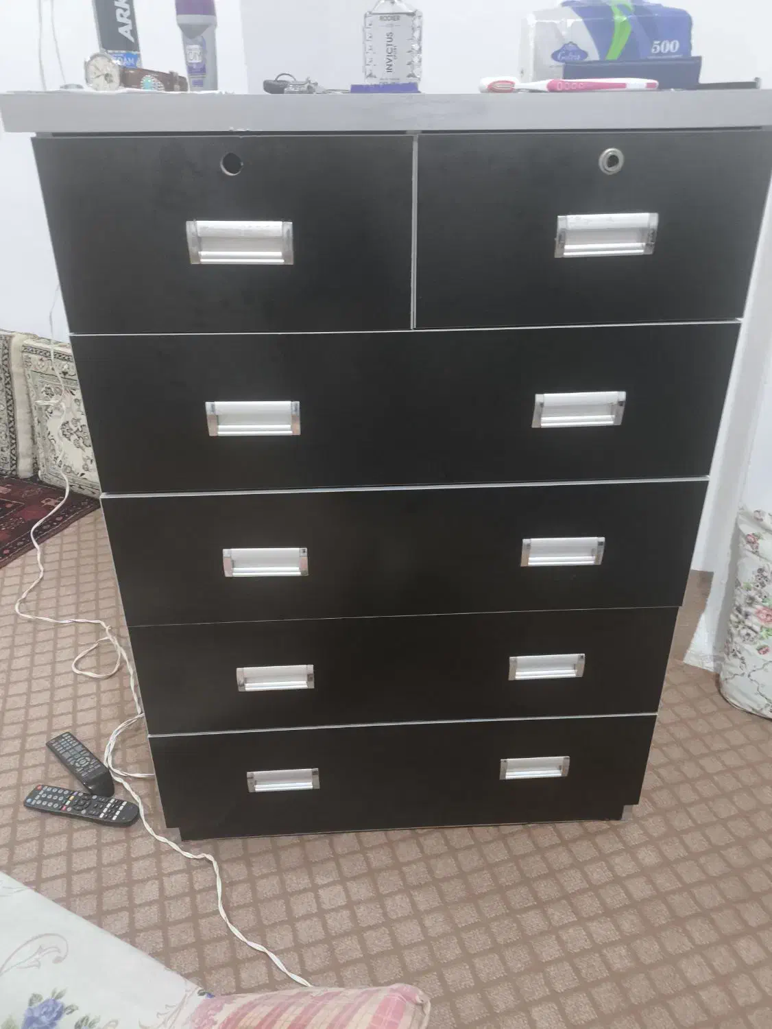 درآور ام دی اف مشکی در حد نو|جاکفشی، کمد، دراور|سنندج, |دیوار