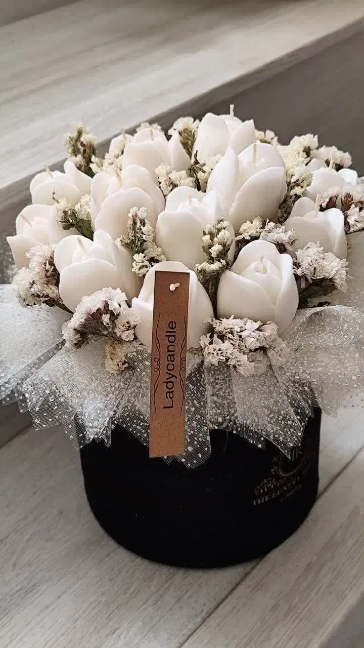 باکس گل شمعی روز مادر+شمع یلدایی|صنایع دستی و سایر لوازم تزئینی|بجنورد, |دیوار