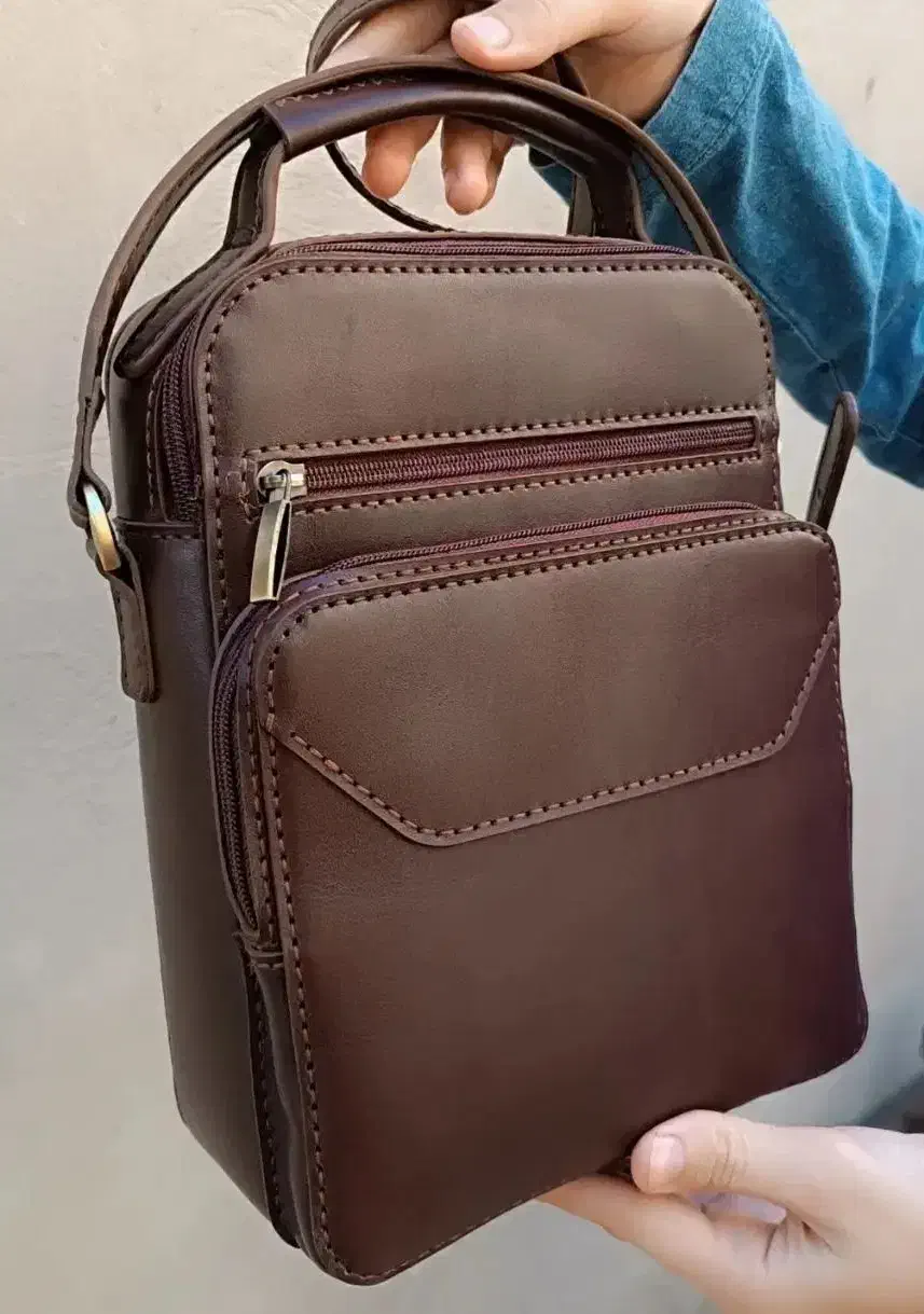 کیف رودوشی مردانه چرم طبیعی دستدوز|کیف، کفش، کمربند|میانه, |دیوار