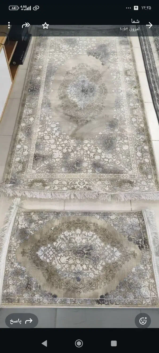 یک قالیچه 1در2متر ویک پادری نو|فرش|اهواز, سپیدار|دیوار