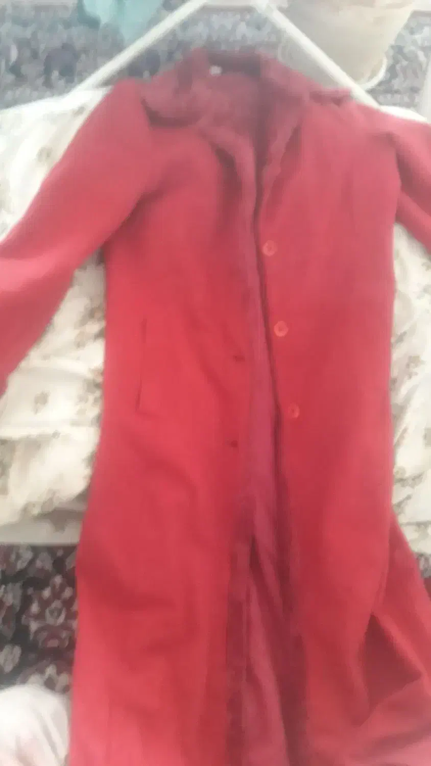 پالتو فتر مخمل زرشکی|لباس|طرقبه, |دیوار